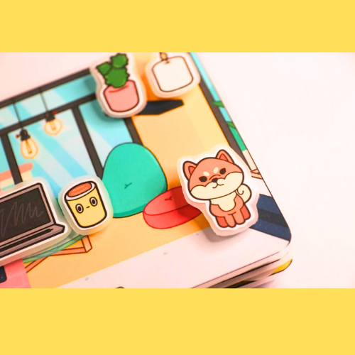 ( MỚI ) Đồ Chơi Bóc Dán Bằng Giấy Ngôi Nhà Bằng Giấy Thủ Công Toca Boca Life World Weekend T2 Đồ Chơi - Squishy - Kuromi