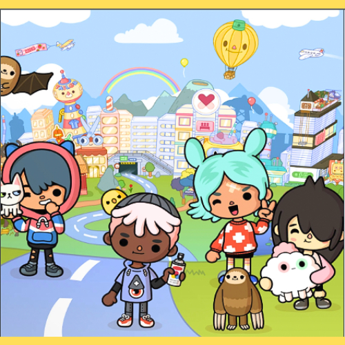( MỚI ) Đồ Chơi Bóc Dán Bằng Giấy Ngôi Nhà Bằng Giấy Thủ Công Toca Boca Life Children T3 Đồ Chơi - Squishy - Kuromi - Đồ