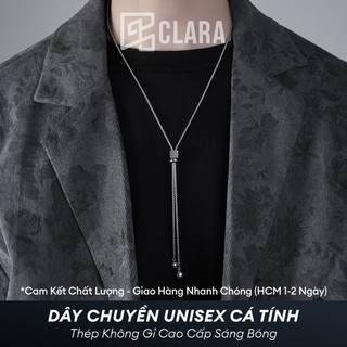 Dây chuyền titan không gỉ unisex. Phụ kiện dây chuyền vòng cổ nam nữ choker - Clara