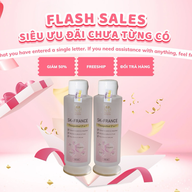 Nước tẩy trang SK-France cao cấp sạch mụn