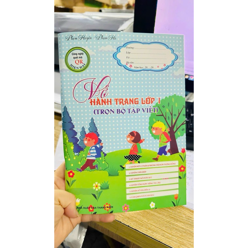 Ảnh Sách - Vở luyện viết trọn bộ 124 trang gồm toán và tiếng việt (hành trang cho bé chuẩn bị vào lớp 1) có quét mã QR 2