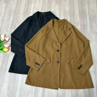 Áo Vest Nữ Bigsize Tay Dài 1 Lớp Có Túi Hai Bên Form Rộng Thời Trang Công Sở VET6