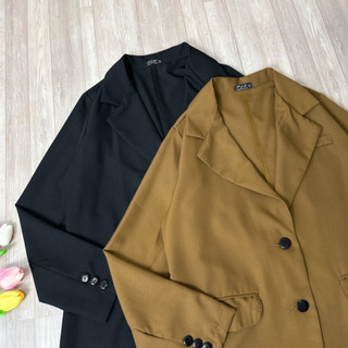 Áo Vest Nữ Bigsize Tay Dài 1 Lớp Có Túi Hai Bên Form Rộng Thời Trang Công Sở VET6