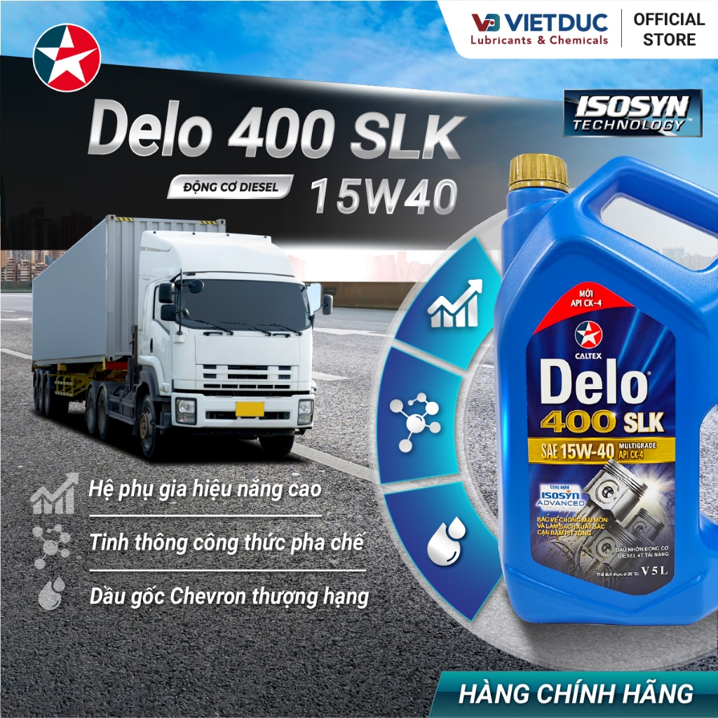 Delo 400 SLK 15W40 CK-4 - Dầu động cơ Diesel (Can 5L) | Shopee Việt Nam