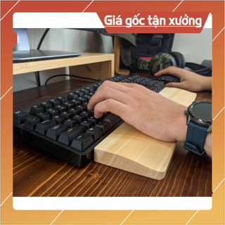 Bộ 3 Phụ kiện Kệ máy tính để màn hình, Kê tay bàn phím, Giá treo tai nghe bằng gỗ tự nhiên