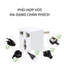 Ổ phích cắm chuyển đổi từ 3 Chân sang 2 Chân Loại tròn 4.8mm 220V, an toàn chịu nhiệt độ cao