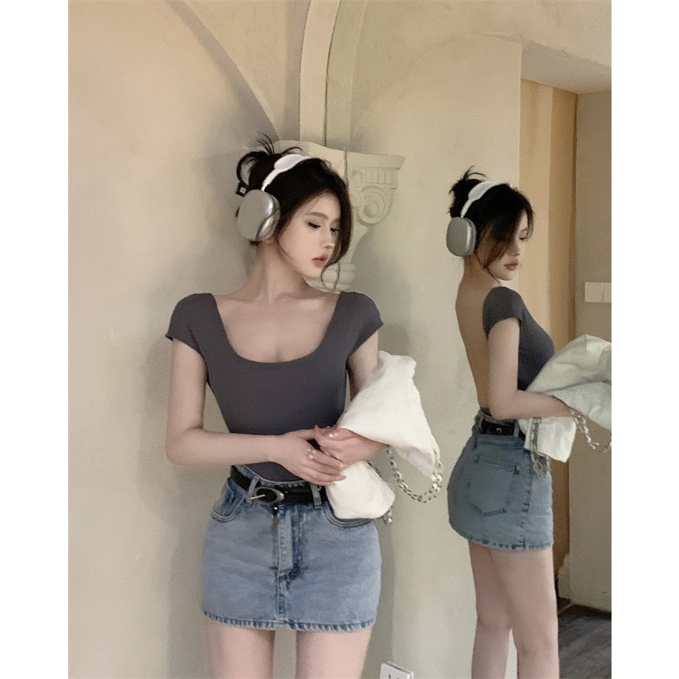 [CÓ SIZE] Áo Bodysuit khoét Lưng CÓ MÚT HÀNG LOẠI 1 RANSHI Cá Tính Ôm Body Chất Thun Gân Dày Dặn - RBS039