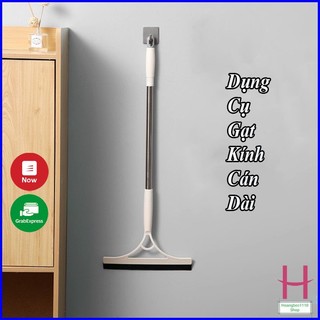 Dụng cụ gạt kính cầm tay cán dài,Cây gạt kính,lau kính cầm tay cán dài inox tiện dụng { H }