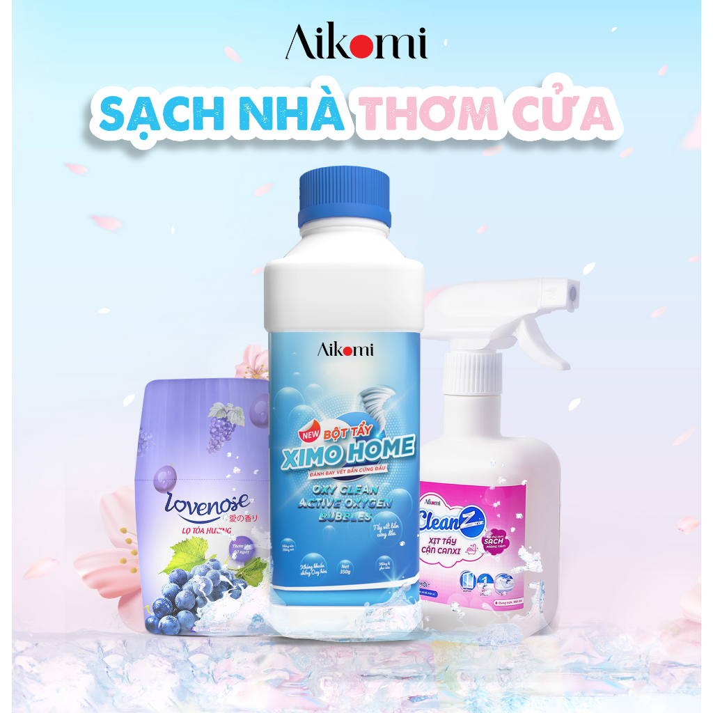 Ảnh Combo Sạch Nhà Thơm Cửa Bột tẩy vết bẩn Ximo Chai Xịt Tẩy Cặn Canxi CleanZ Chống Ăn Mòn Inox Kèm Lọ Tỏa Hương 1