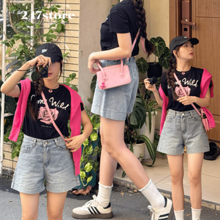 Quần short jeans lưng cao basic - 247store - Qsoocjeanmem7451_P11K16