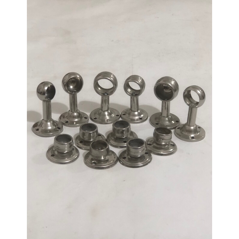 Bát inox cốc inox gối bắt tường treo rèm,tủ quần áo đường kính 19mm ...