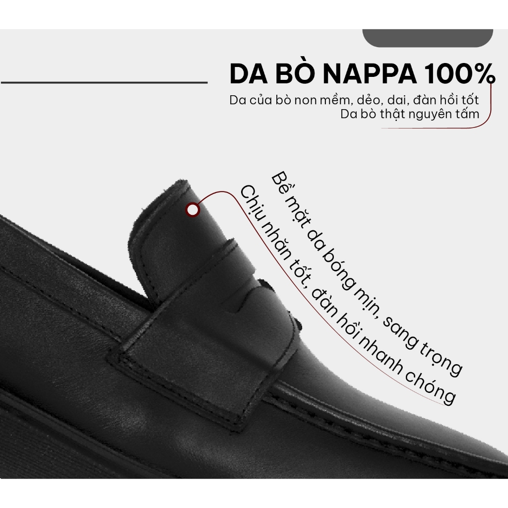 Ảnh Giày lười nam G2 Loafer giày tây công sở trẻ trung bằng da cao cấp chính hãng độn đế  tăng chiều cao 4