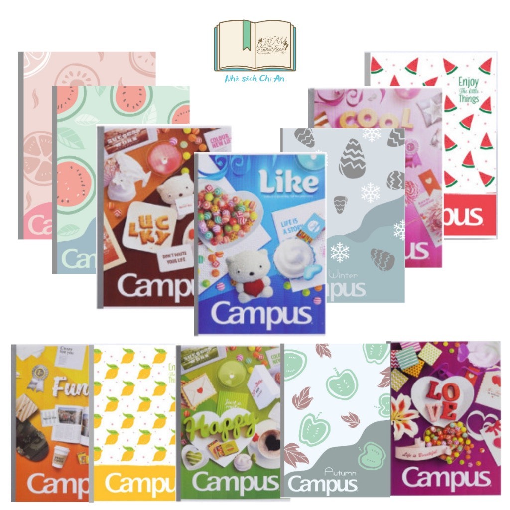 Lốc 10 quyển vở campus 120 trang hàng đẹp