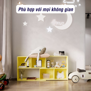 [Freeship Toàn Quốc] Kệ Sách Cho Bé FIVO FB71 Màu Vàng, Lắp Ráp Dễ Dàng Chất Liệu Gỗ Cao Cấp, An Toàn, Nhiều Màu Sắc