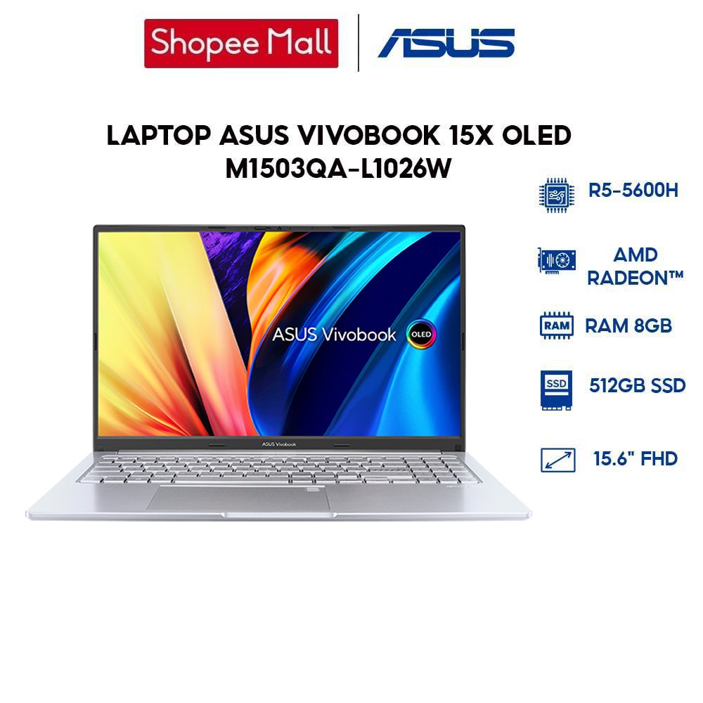 Laptop ASUS VivoBook 15X OLED M1503QA-L1026W R5-5600H | 8GB | 512GB ...