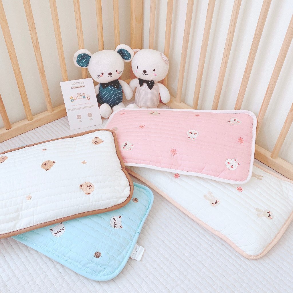 Ảnh Gối Điều Hoà IQKAO Chất Liệu Tencel Cao Cấp – Mát, Thấm Hút Tốt, Dịu Êm Cho Làn Da Nhạy Cảm Của Bé 1