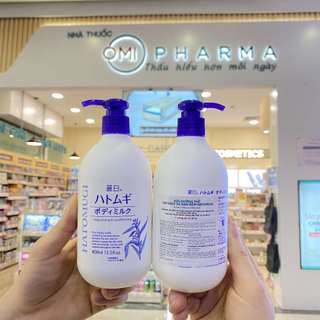 Sữa Dưỡng Thể Làm Sáng Da Ban Đêm REIHAKU Hatomugi The Body Milk Hạt Ý Dĩ Nhật Bản (400ml)