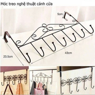 Móc treo sau cửa đa năng thiết kế tiện lợi chất liệu sắt không rỉ