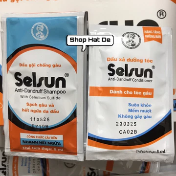 { Mẫu Thử mini} Bộ Sản Phẩm Selsun (Dầu Gội + Dầu Xả) Hỗ Trợ Giảm Gàu