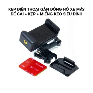 Giá đỡ kẹp điện thoại xe máy có đế cài dễ tháo lắp, dán lên mặt đồng hồ xe máy, keo dán siêu dính