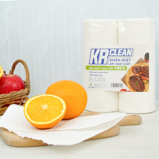 1 cặp Khăn giấy ăn cao cấp Krclean 200 tờ size 20x10, ăn tiệc, nhà hàng không bụi giấy thấm hút tốt