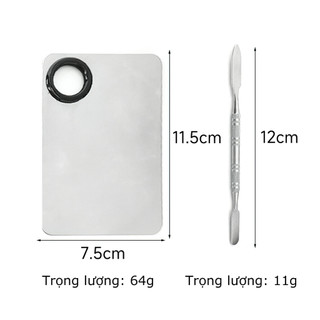 Khay Dụng Cụ Trộn Nền Bằng Thép Sáng Chính Hãng Chống Gỉ Kèm Cây Trộn 88810