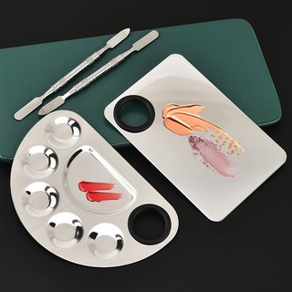 Khay Dụng Cụ Trộn Nền Bằng Thép Sáng Chính Hãng Chống Gỉ Kèm Cây Trộn 88810