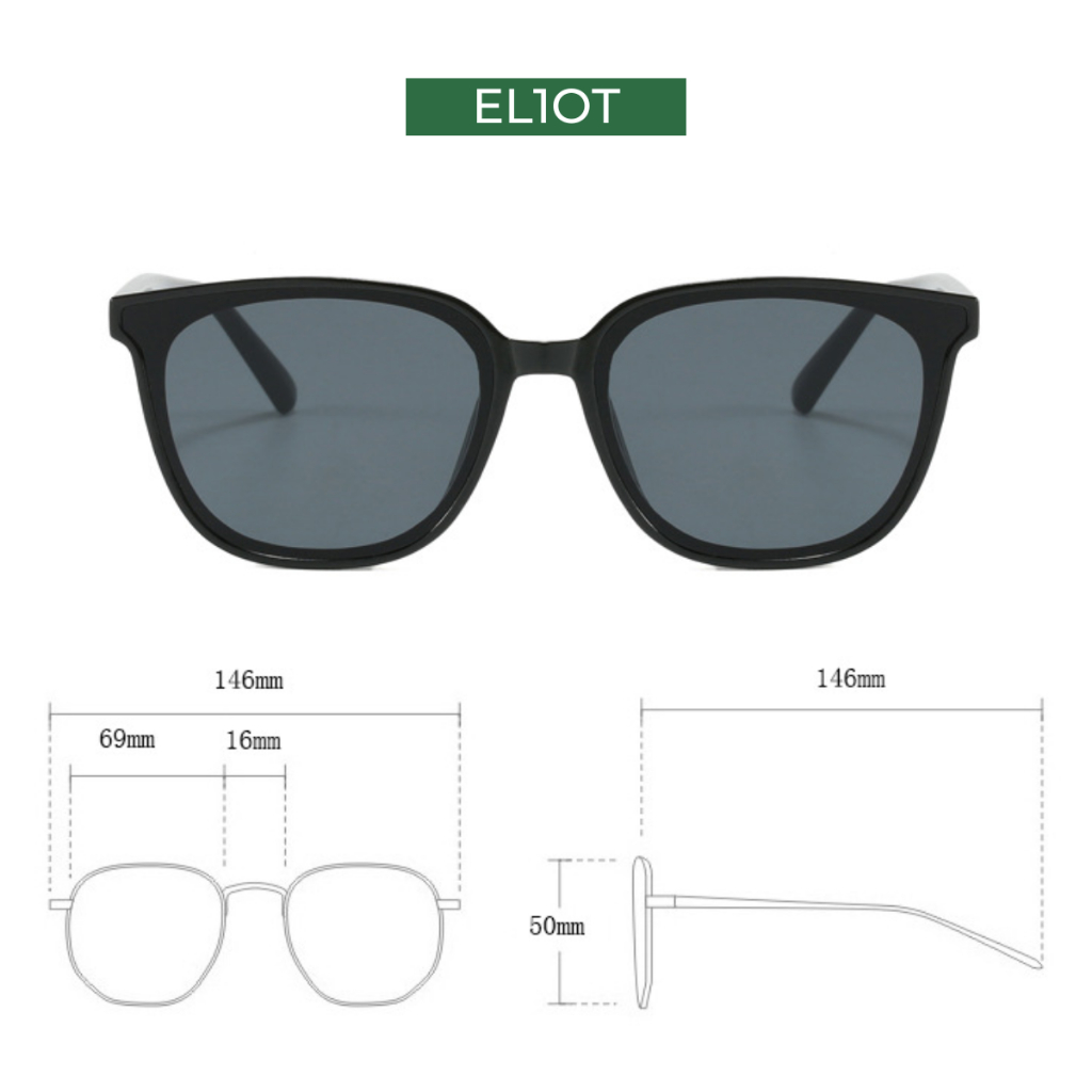 Kính râm mắt tròn ELIOT EYEWEAR kiểu dáng thời trang tròng chống tia UV400 phù hợp với cả nam và nữ EL2131