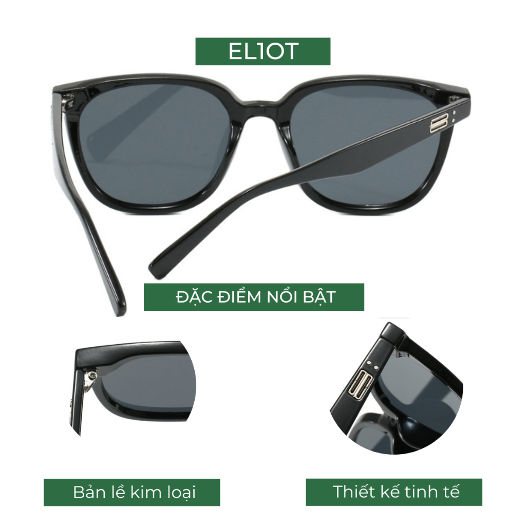 Kính râm mắt tròn ELIOT EYEWEAR kiểu dáng thời trang tròng chống tia UV400 phù hợp với cả nam và nữ EL2131