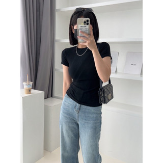 Áo Baby Tee Nữ Trơn Basic Ôm Body, Áo Thun Ngắn Tay Cổ Tròn Siêu Tôn Dáng croptop tanktop babytee - ba196