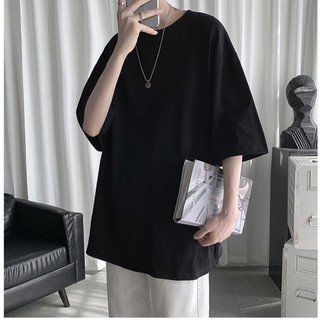 Áo Thun Unisex Nam Nữ Tay Lỡ Form Rộng Oversize Màu Trơn Basic, Áo Phông Cotton Cao Cấp Mềm Mát - oa/ob196