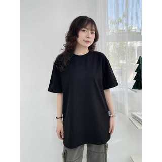 Áo Thun Unisex Nam Nữ Tay Lỡ Form Rộng Oversize Màu Trơn Basic, Áo Phông Cotton Cao Cấp Mềm Mát - oa/ob196