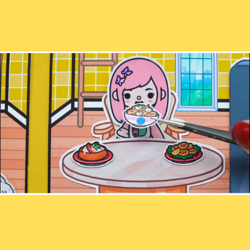 ĐỒ CHƠI NGÔI NHÀ BÚP BÊ GIẤY - Ngôi nhà của bé bộ quà tặng mô hình giấy Đồ Chơi - Squishy - Kuromi - Đồ chơi giấy cho bé