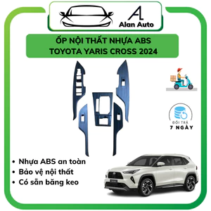 Ốp nội thất xe Toyota Yaris Cross 2024, Ốp nội thất carbon và vân gỗ Nhựa ABS