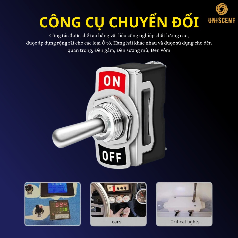 Công Tắc Đèn Trợ Sáng/ Công Tắc On/Off 2 Chân C511B/ Công Tắc Gạt 6 Chân C523B- MADE IN THAILAND