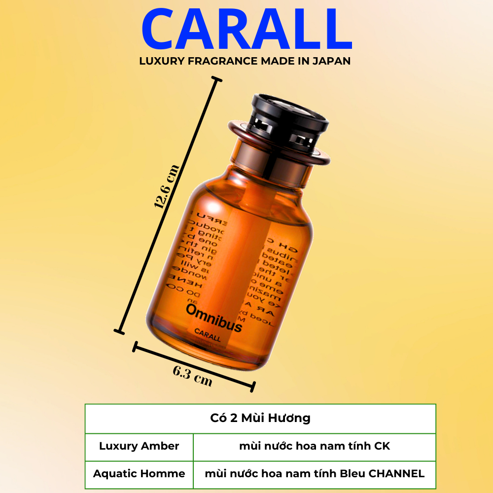 Nước Hoa Ô Tô Hương Biển Mát Lạnh Nam Tính/ Hương Gỗ Sang Trọng Omnibus 160ml- CARALL Made In Japan