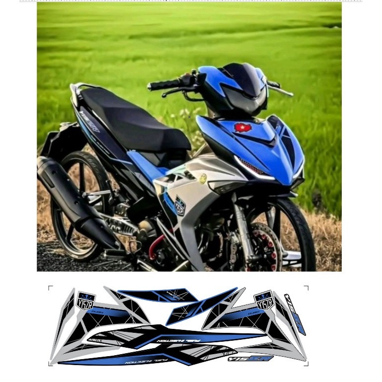 Tem rời EXCITER 150 mẫu y15 zr cao cấp chất liệu in 3 lớp PPF chống nước không phai màu,NHÃN DÁN.