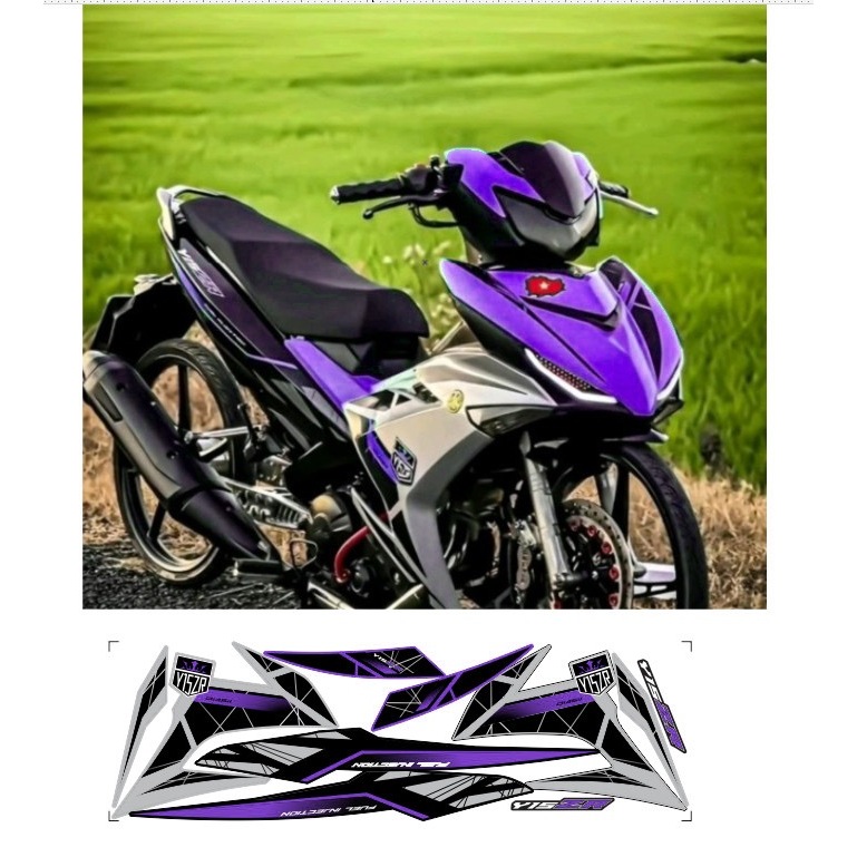 Tem rời EXCITER 150 mẫu y15 zr cao cấp chất liệu in 3 lớp PPF chống nước không phai màu,NHÃN DÁN.