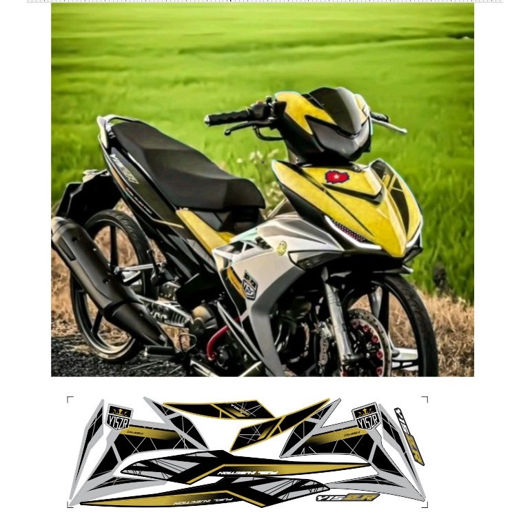 Tem rời EXCITER 150 mẫu y15 zr cao cấp chất liệu in 3 lớp PPF chống nước không phai màu,NHÃN DÁN.