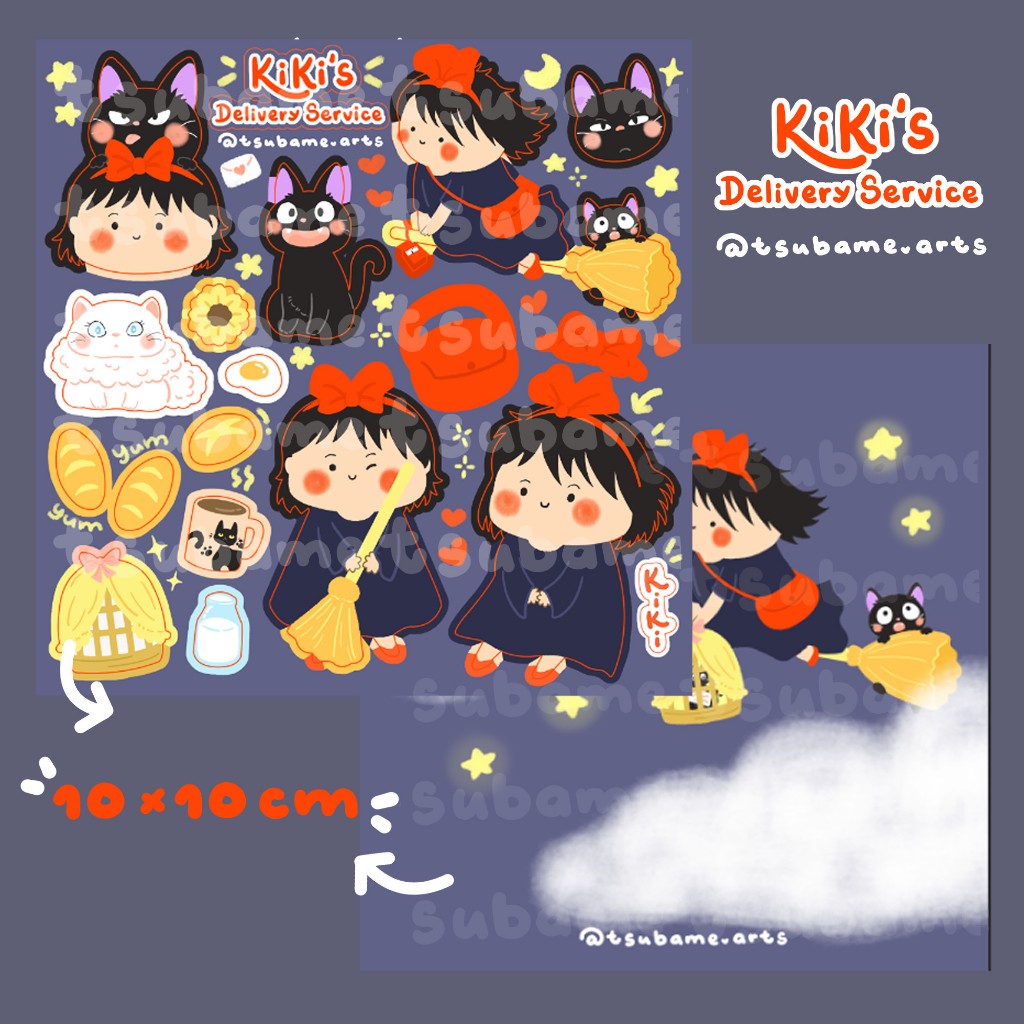 Sticker sheet KIKI'S DELIVERY phim GHIBLI dễ thương | TSUBAME.ARTS ...