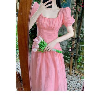 Váy dáng dài KYE Bella dress chất liệu voan xếp li