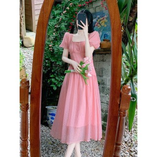 Váy dáng dài KYE Bella dress chất liệu voan xếp li