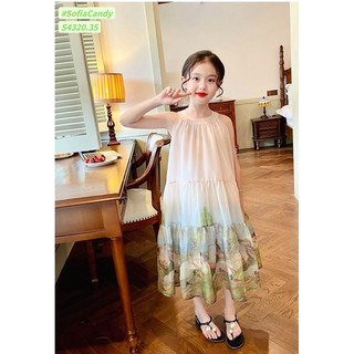 Maxi đi biển cho bé gái. Maxi tơ cổ yếm siêu mềm mát cho bé gái 10-40kg hàng loại 1 Sofia Candy
