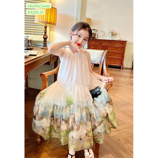 Maxi đi biển cho bé gái. Maxi tơ cổ yếm siêu mềm mát cho bé gái 10-40kg hàng loại 1 Sofia Candy