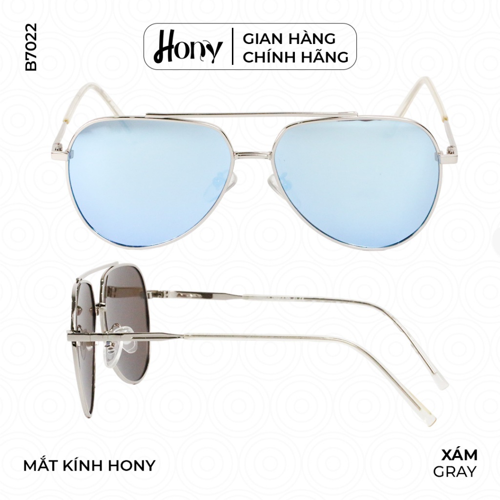 Kính râm Nam thời trang HONY, tráng gương xanh sang trọng thời thượng B7022