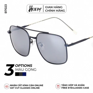 Kính râm Nam thời trang HONY, tròng xám viền kim loại sang trọng thời thượng B7023