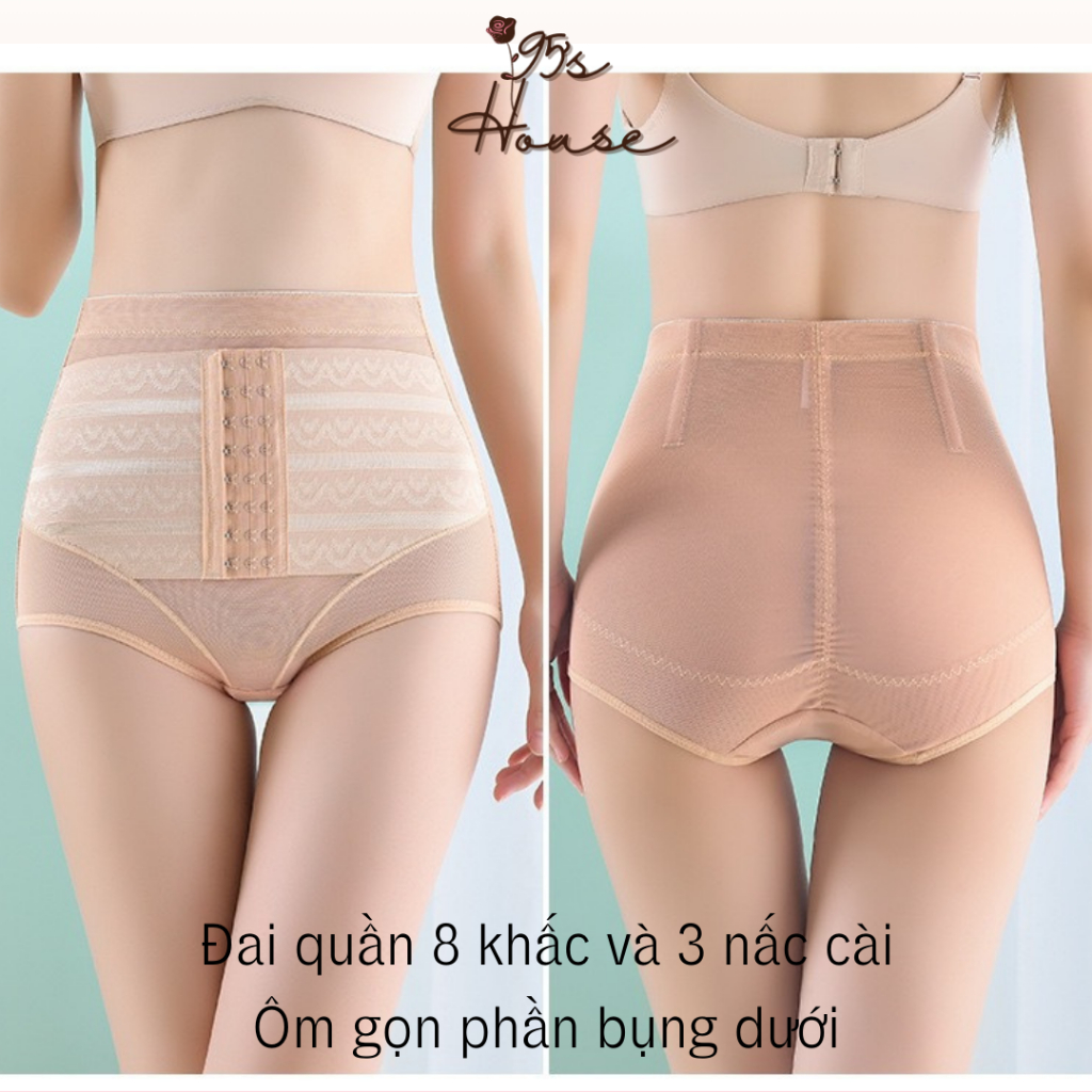 Quần Gen Nịt Bụng Dưới 8 Nấc Cài Thanh Chống Cuộn Ôm Bụng QG14-3
