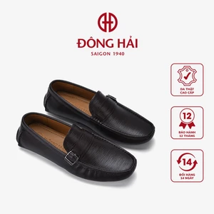 Giày lười mọi nam Đông Hải thiết kế khóa lệch nam tính - G0349