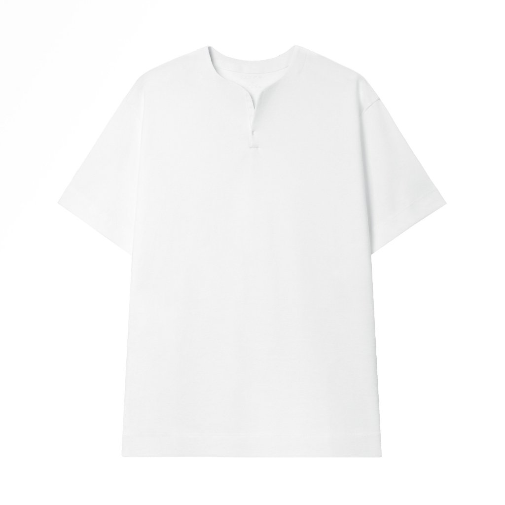 Áo thun tay ngắn cổ tròn xẻ V nam nữ LADOS-19141 cotton interlock 250gsm dày dặn, đơn giản thanh lịch | BigBuy360 - bigbuy360.vn