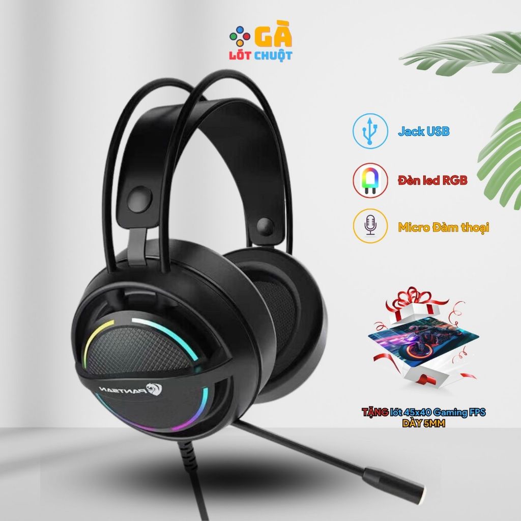 Tai nghe chụp tai có đèn LED đổi màu, có mic đàm thoại,PANTSAN PSH-100 ...